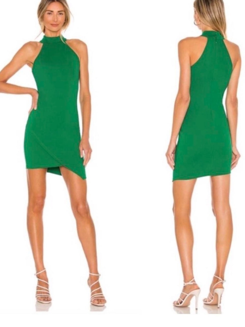 Superdown Tegan Wrap Mini Dress - Kelly
Green - XS